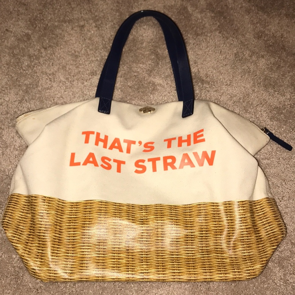 Large Kate Spade last straw bag